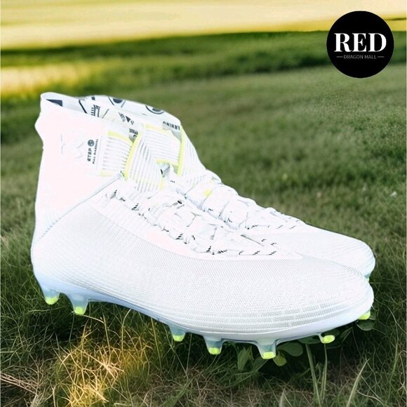 Under Armour UA Highlight MC Football Cleats 3023716-106 White - Men's Size 13 - Picture 3 of 14